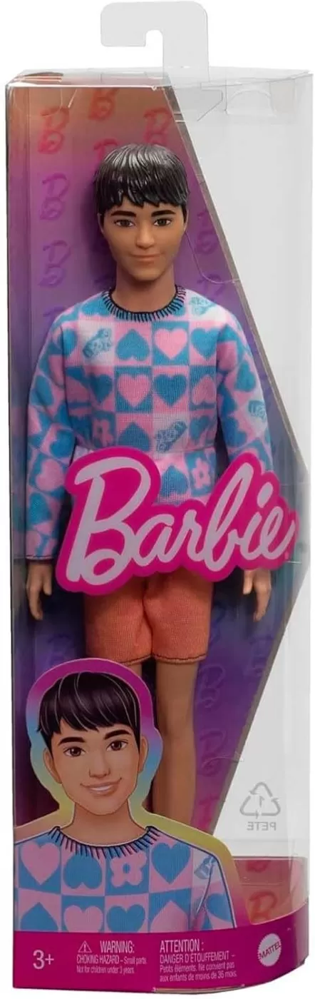 Barbie papusa baiat fashionistas cu bluza cu inimioare, varsta de la 3 ani la 12 ani [4]