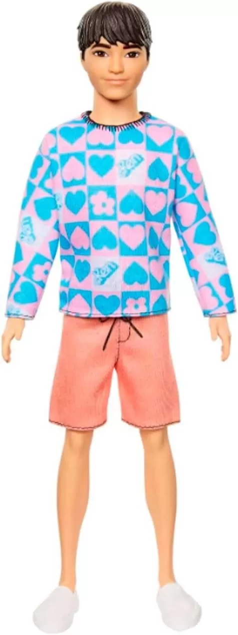 Barbie papusa baiat fashionistas cu bluza cu inimioare, varsta de la 3 ani la 12 ani [2]