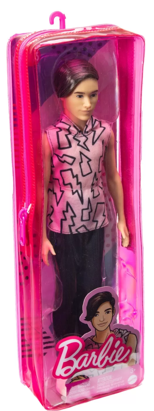 Barbie papusa baiat fashionistas cu maiou cu imprimeu cu fulgere, varsta de la 3 ani la 12 ani [1]