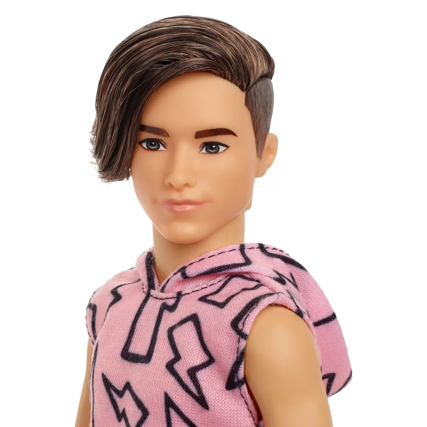 Barbie papusa baiat fashionistas cu maiou cu imprimeu cu fulgere, varsta de la 3 ani la 12 ani [5]
