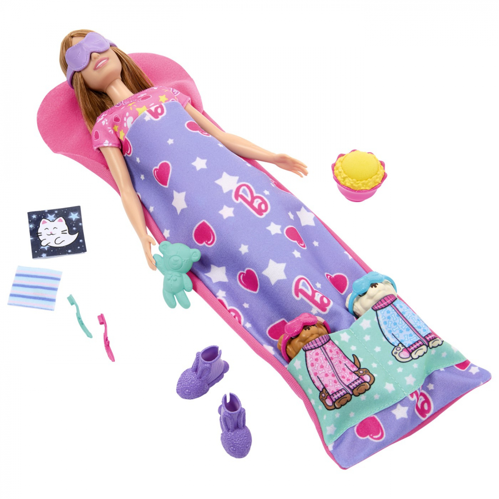 Barbie papusa barbie family set petrecere cu 2 catelusi color change, varsta de la 3 ani la 7 ani [4]