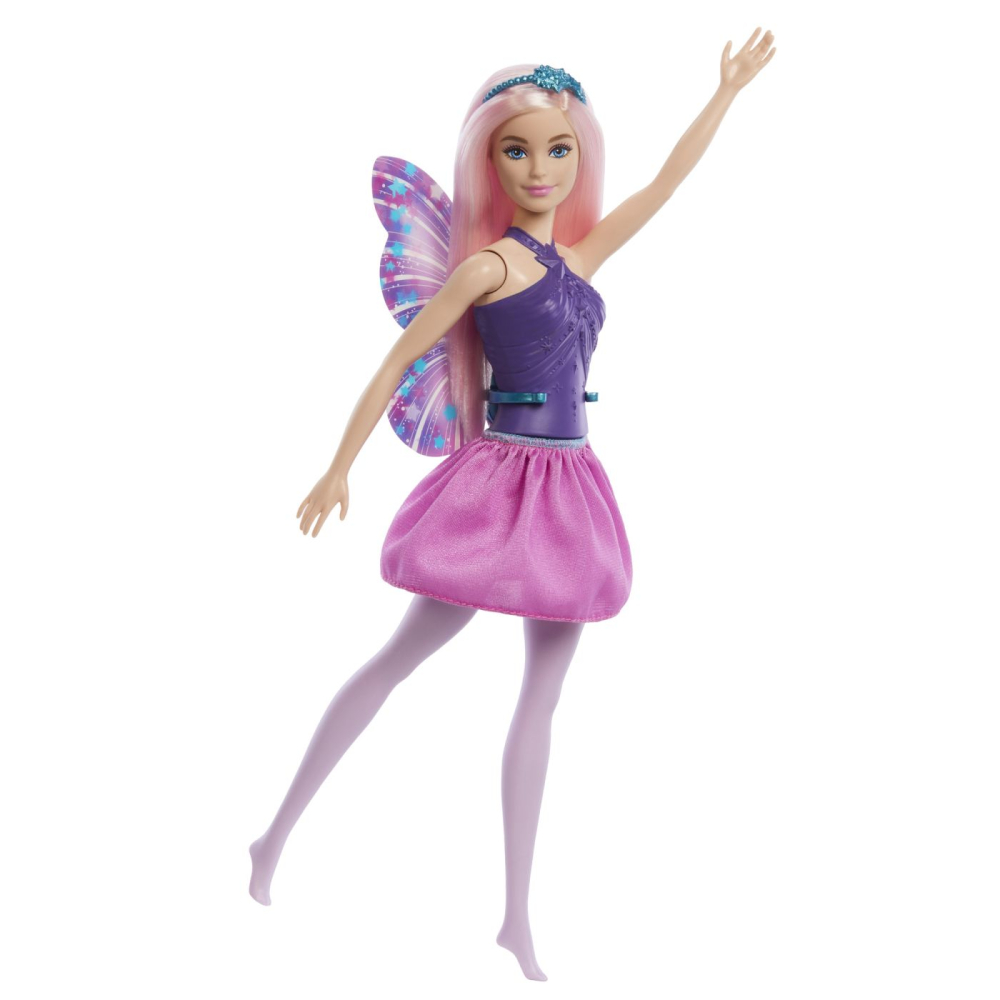 Barbie papusa barbie zana cu par roz si tinuta in 2 culori copii varsta 3 ani - 10 ani [2]