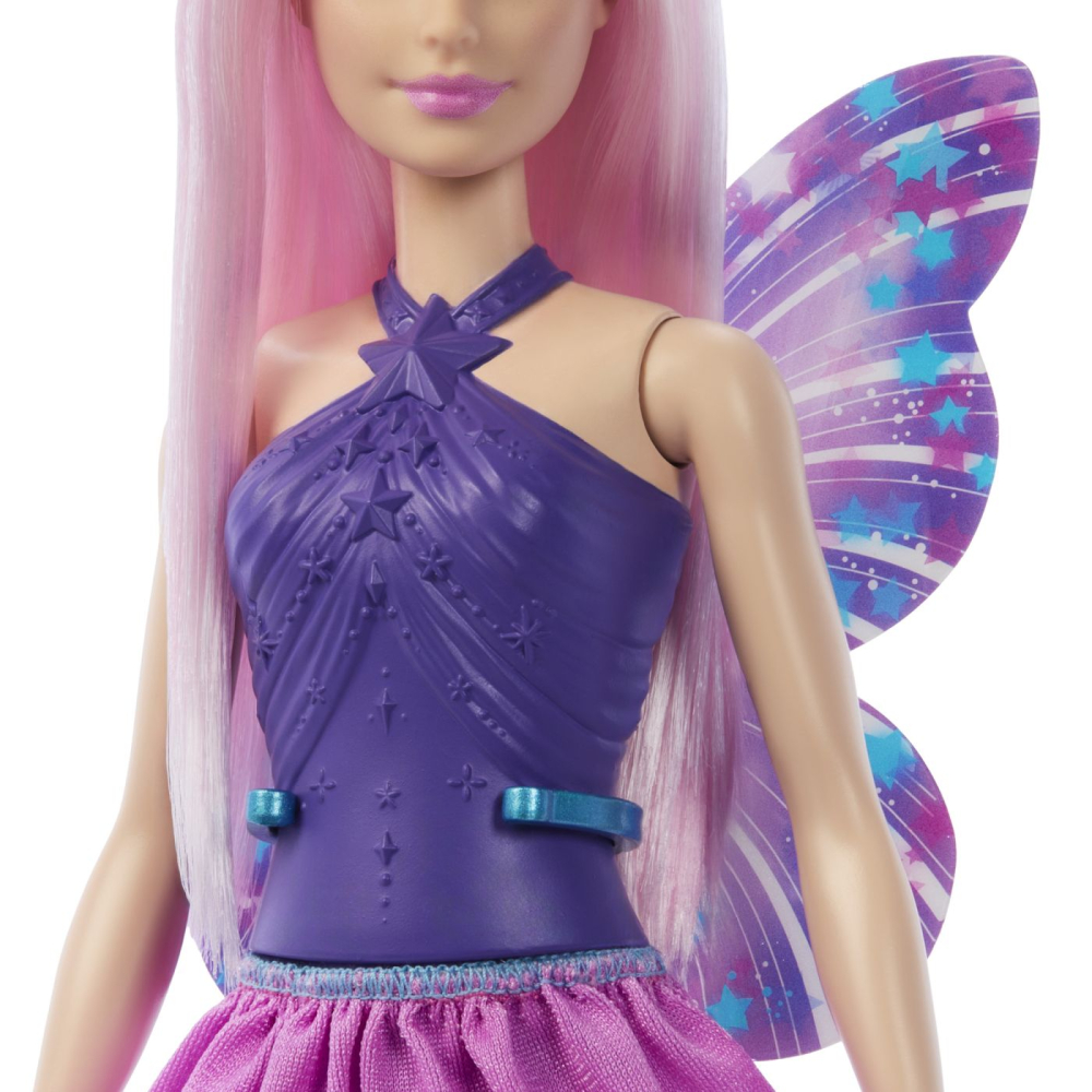 Barbie papusa barbie zana cu par roz si tinuta in 2 culori copii varsta 3 ani - 10 ani [4]