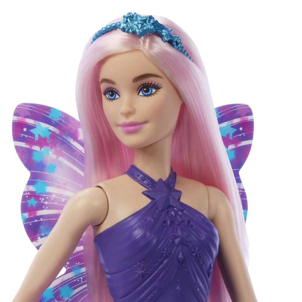 Barbie papusa barbie zana cu par roz si tinuta in 2 culori copii varsta 3 ani - 10 ani [3]