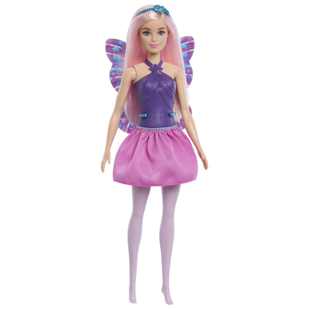 Barbie papusa barbie zana cu par roz si tinuta in 2 culori copii varsta 3 ani - 10 ani [5]