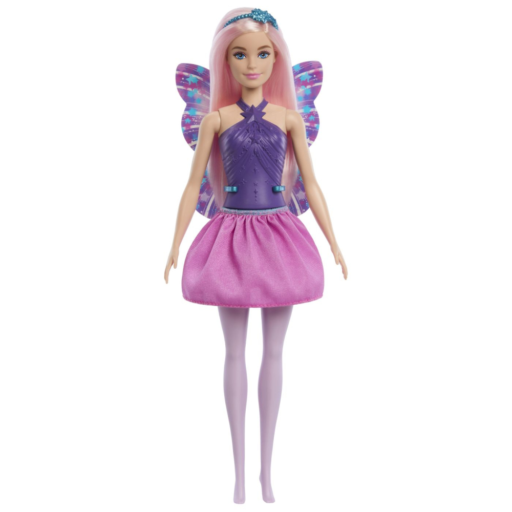 Barbie papusa barbie zana cu par roz si tinuta in 2 culori copii varsta 3 ani - 10 ani [6]