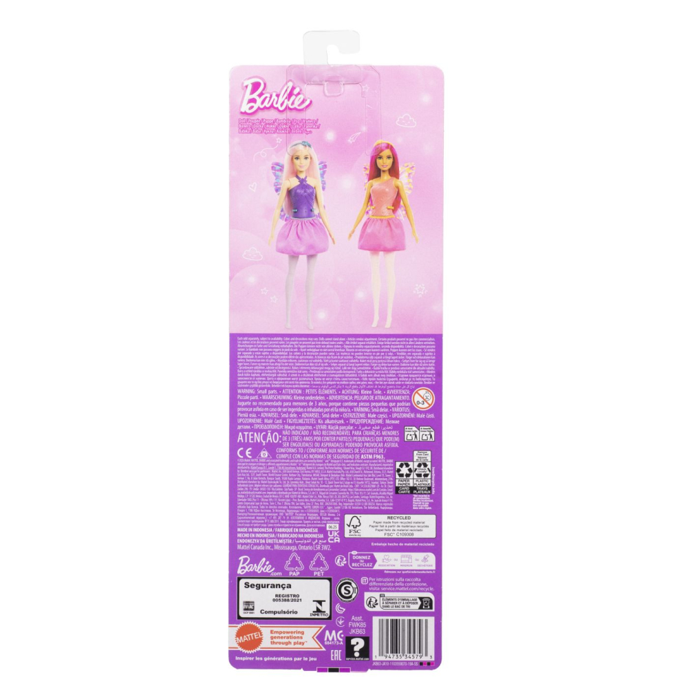 Barbie papusa barbie zana cu par si tinuta roz copii varsta 3 ani - 10 ani [7]