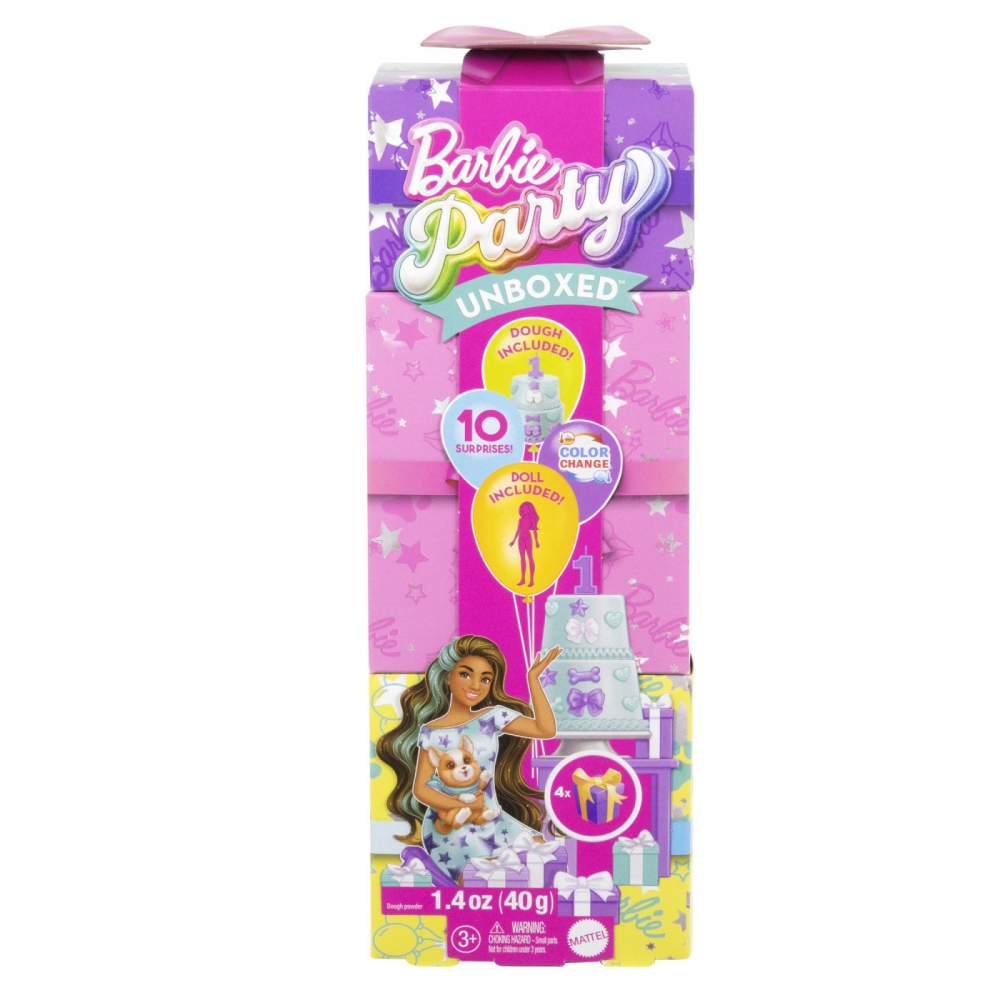 Barbie papusa party unboxed reveal bruneta, varsta de la 3 ani la 8 ani [1]