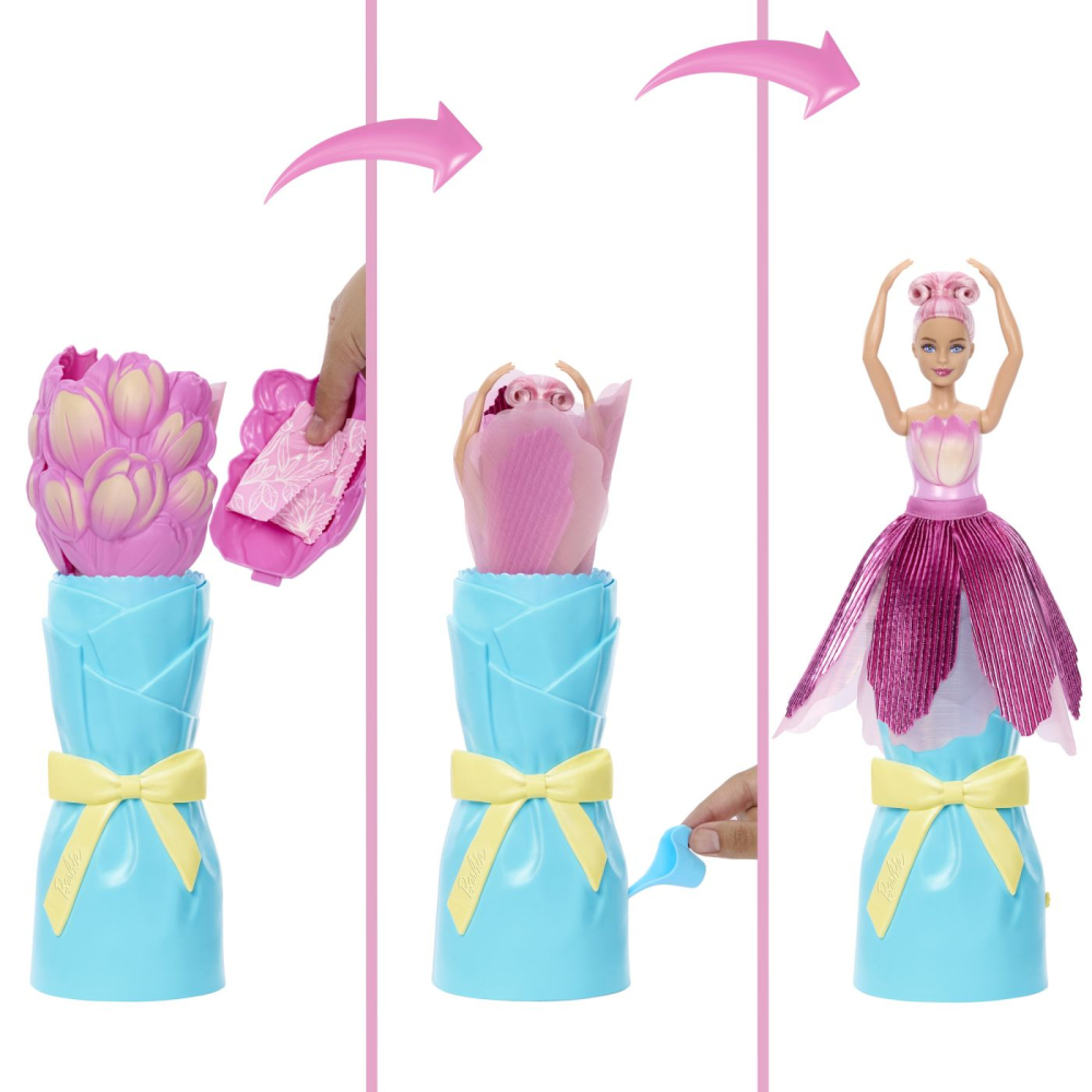 Barbie petal pop set papusa barbie lalea roz si accesorii [9]