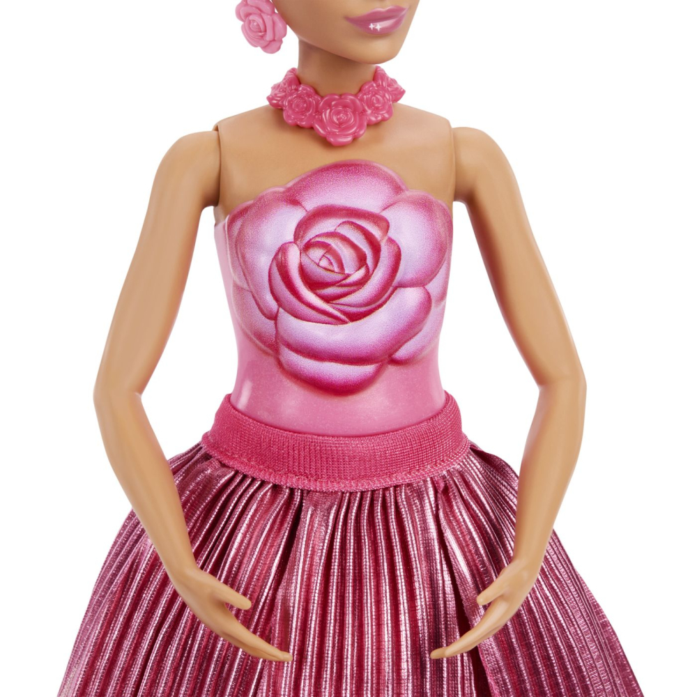Barbie petal pop set papusa barbie trandafir rosu si accesorii [7]