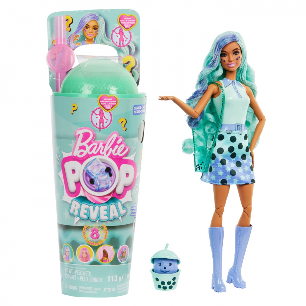 Barbie pop reveal bubble tea papusa barbie green tea, varsta de la 3 ani la 7 ani [1]