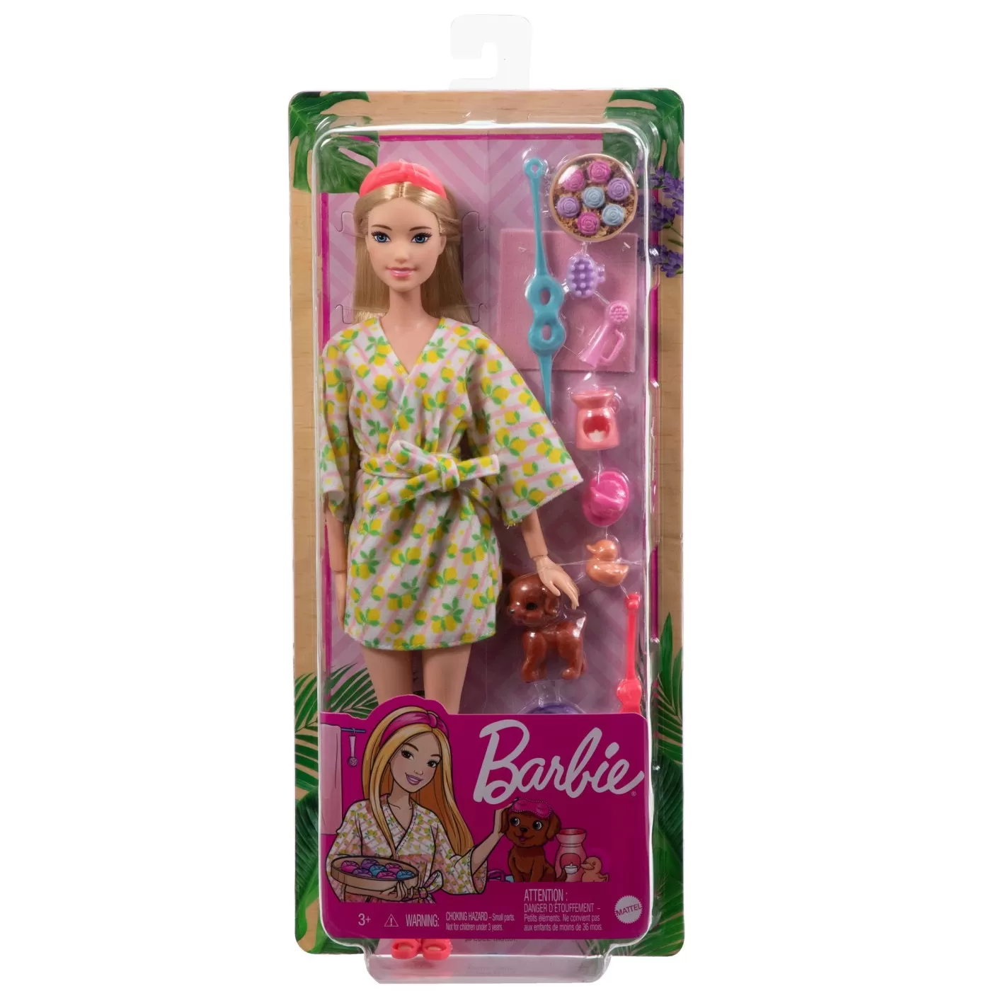 Barbie set de joaca cu accesorii papusa barbie o zi la spa, varsta de la 3 ani la 13 ani [1]
