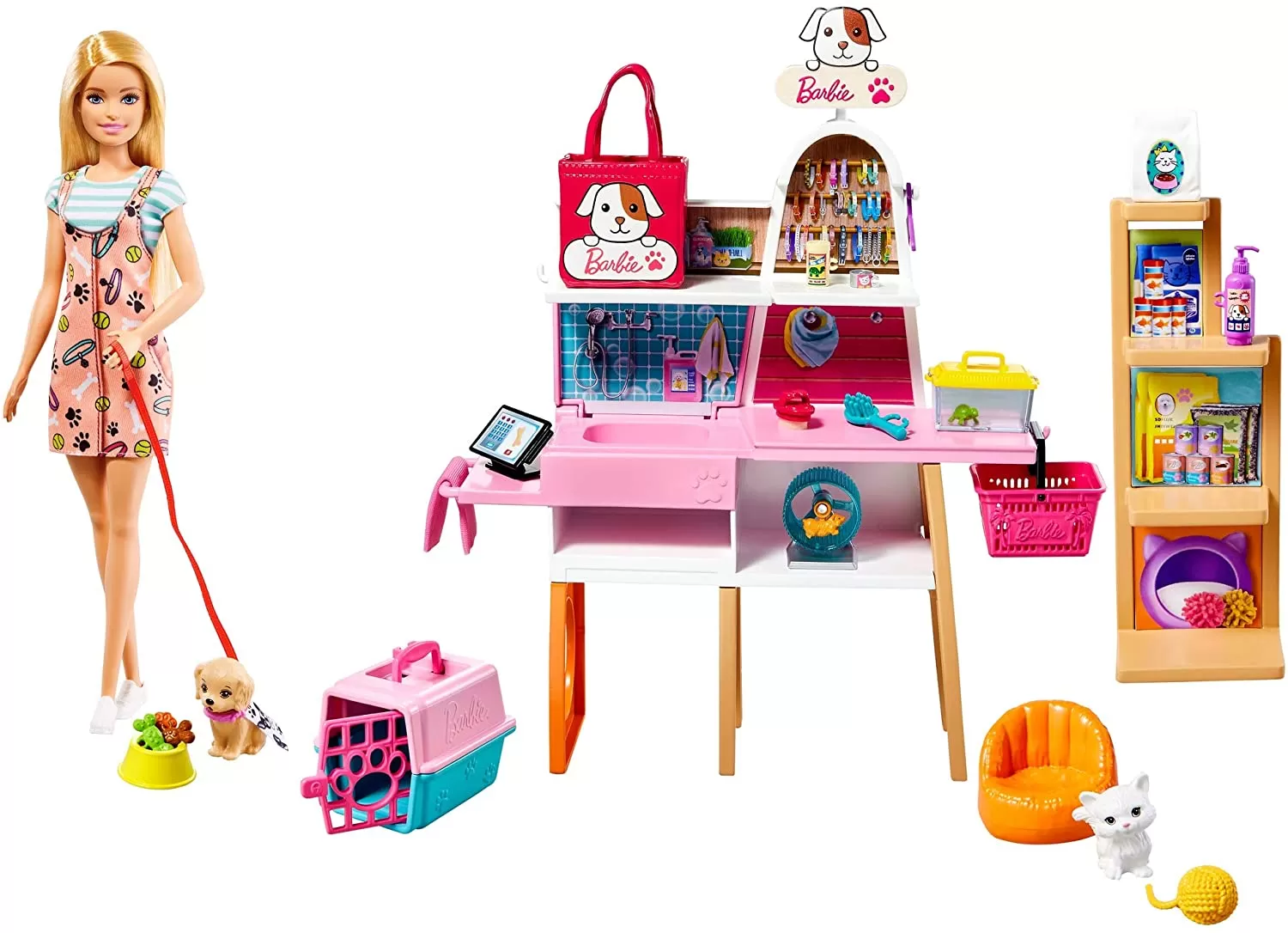 Barbie set de joaca magazin accesorii animalute, varsta de la 3 ani la 10 ani [2]