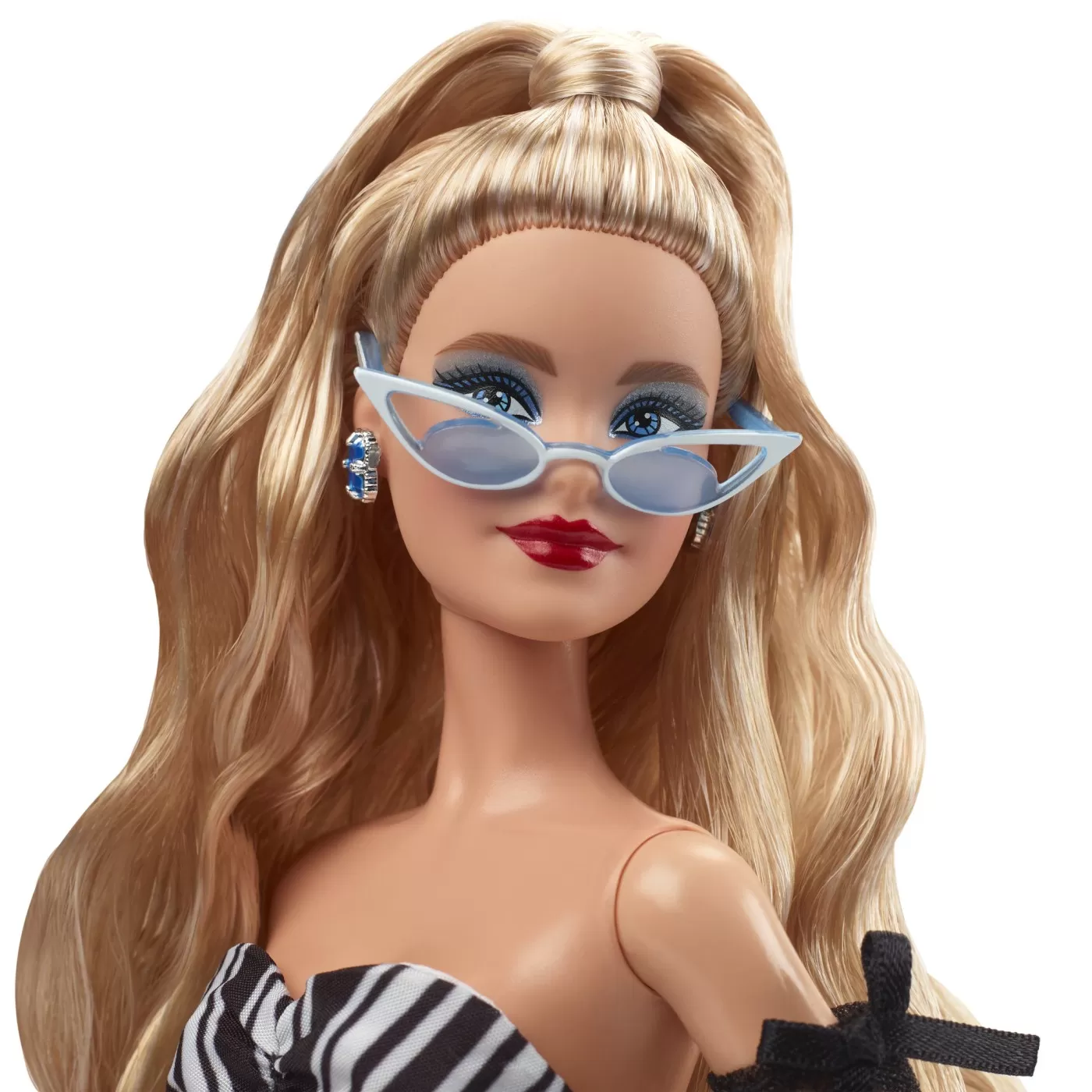 Barbie signature aniversare 65 ani papusa barbie cu rochie de bal alb negru, varsta de la 6 ani la 12 ani [3]