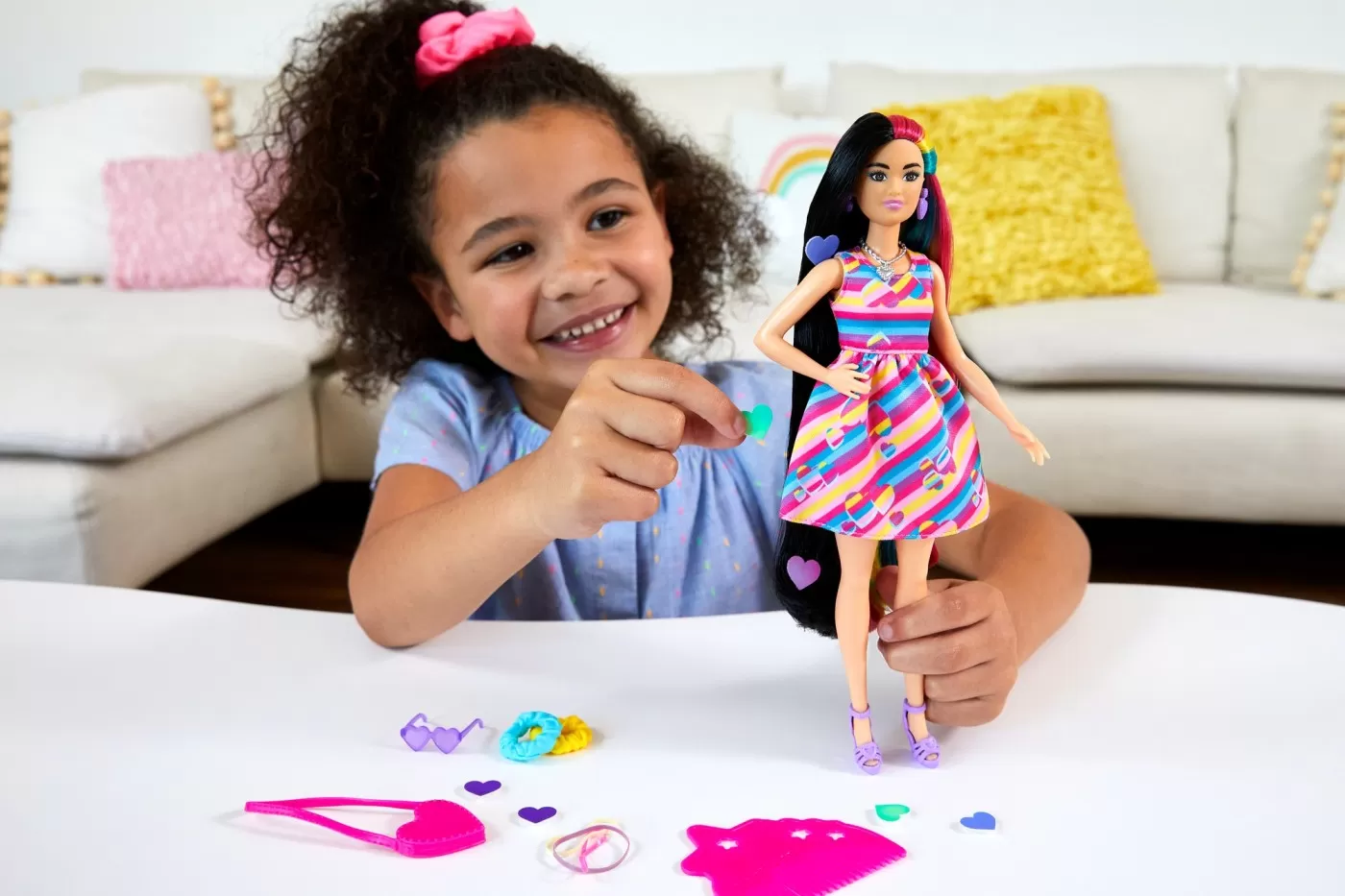 Barbie totally hair papusa barbie bruneta, varsta de la 3 ani la 12 ani [4]