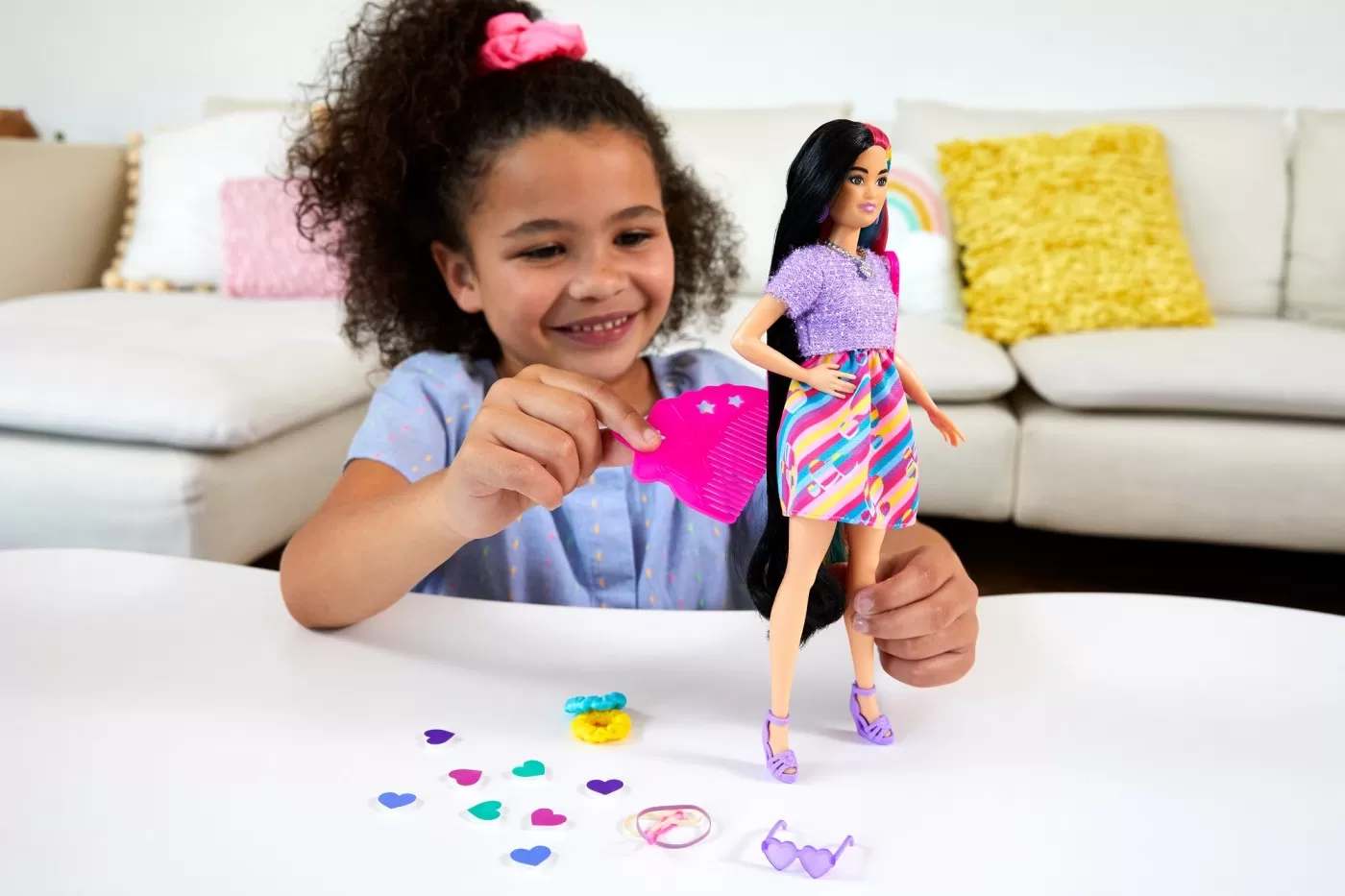 Barbie totally hair papusa barbie bruneta, varsta de la 3 ani la 12 ani [3]