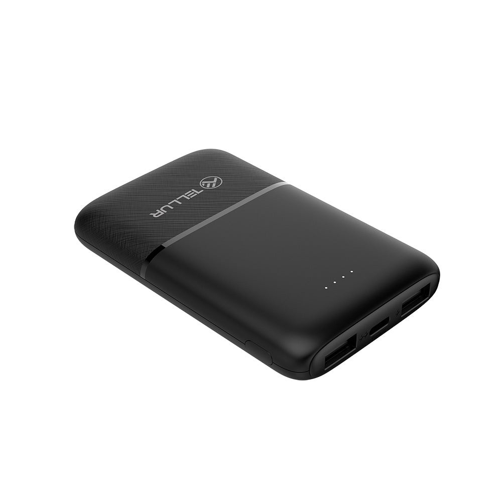 Baterie externă Tellur 5000mAh 2xUSB+USB-C+MicroUSB, negru [9]