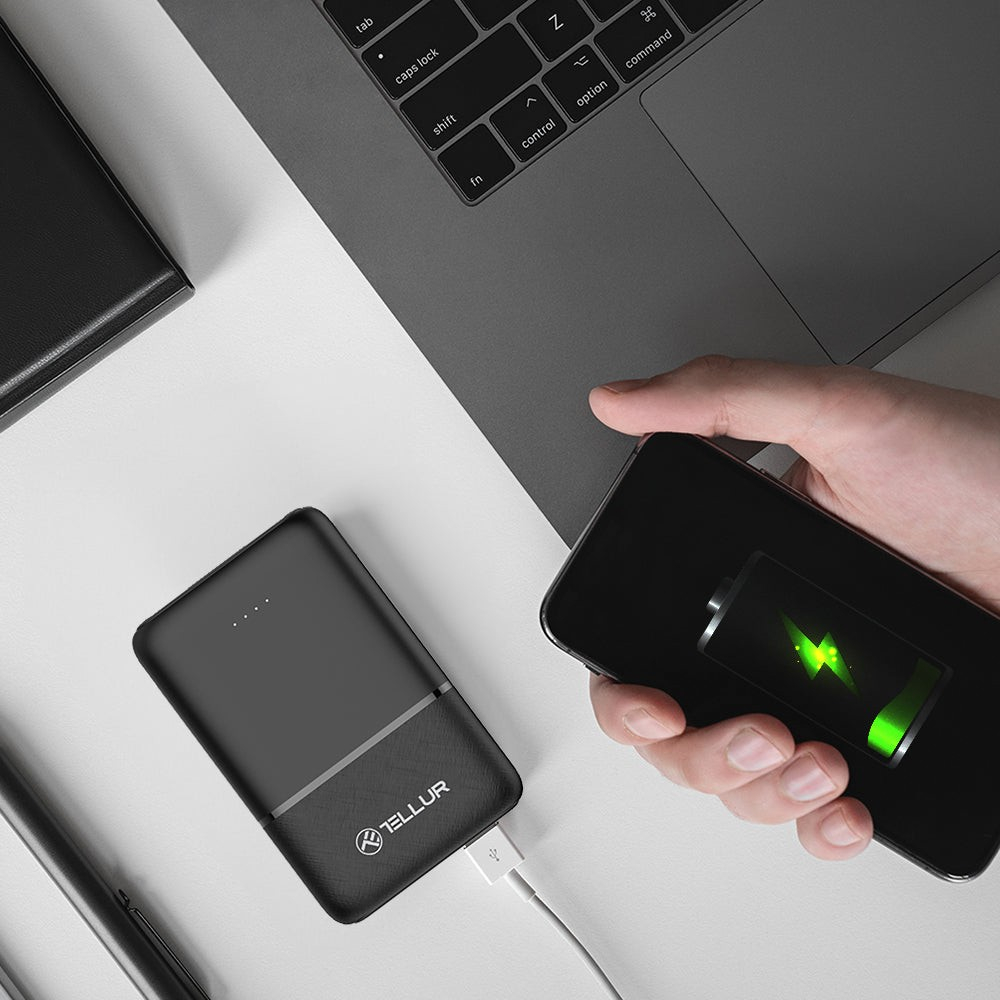 Baterie externă Tellur 5000mAh 2xUSB+USB-C+MicroUSB, negru [4]