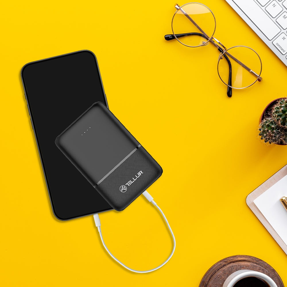 Baterie externă Tellur 5000mAh 2xUSB+USB-C+MicroUSB, negru [6]