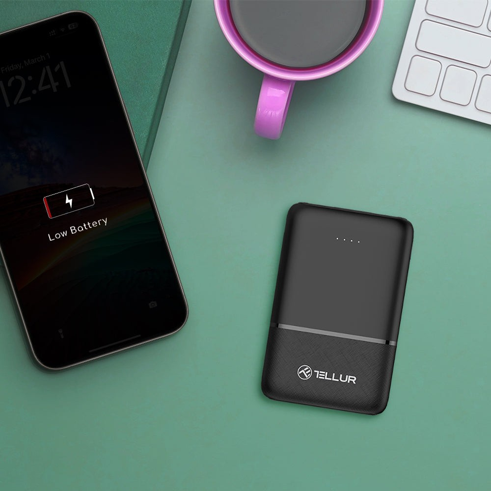 Baterie externă Tellur 5000mAh 2xUSB+USB-C+MicroUSB, negru [5]
