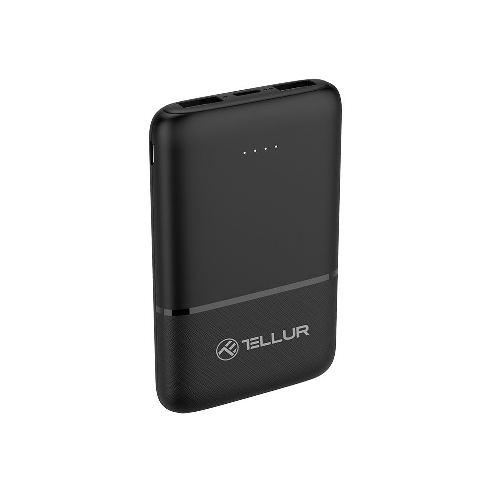 Baterie externă Tellur 5000mAh 2xUSB+USB-C+MicroUSB, negru [2]