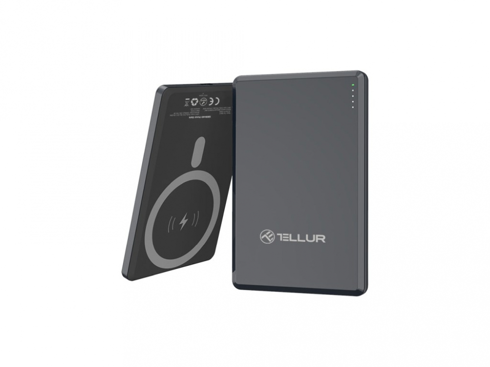 Baterie externă Tellur 5000mAh, PD20W, compatibil MagSafe, gri [1]