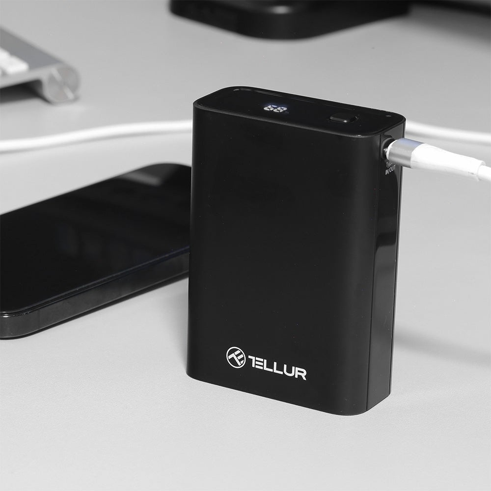 Baterie externă Tellur Compact Pro PD702 20000mAh QC3.0 22.5W + PD20W, LCD display, negru [3]
