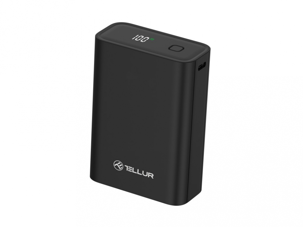 Baterie externă Tellur Compact Pro PD702 20000mAh QC3.0 22.5W + PD20W, LCD display, negru [1]