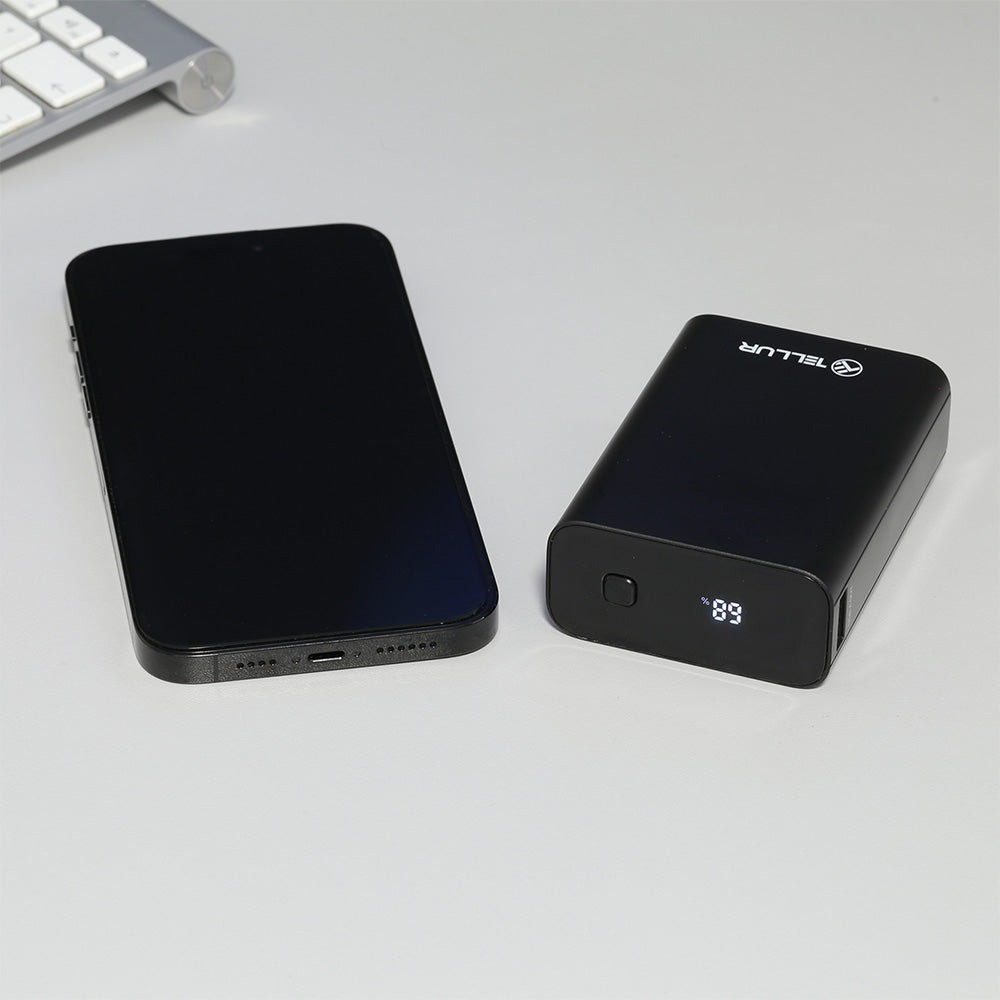 Baterie externă Tellur Compact Pro PD702 20000mAh QC3.0 22.5W + PD20W, LCD display, negru [6]