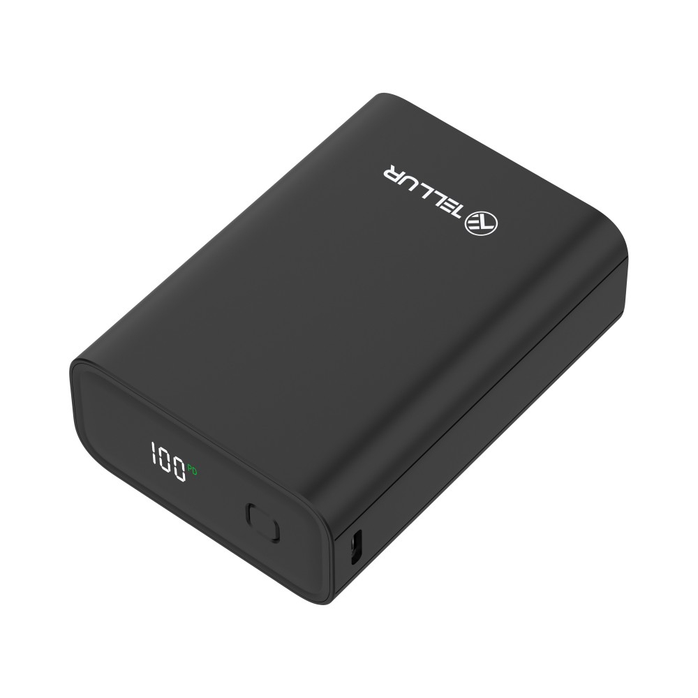 Baterie externă Tellur Compact Pro PD702 20000mAh QC3.0 22.5W + PD20W, LCD display, negru [7]