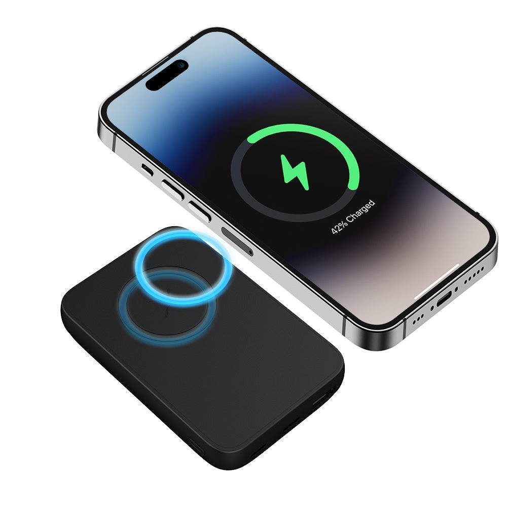 Baterie externă Tellur Compact Pro WPD101 10000mAh QC3.0 22.5W+PD20W+Qi 15W, compatibil MagSafe [2]