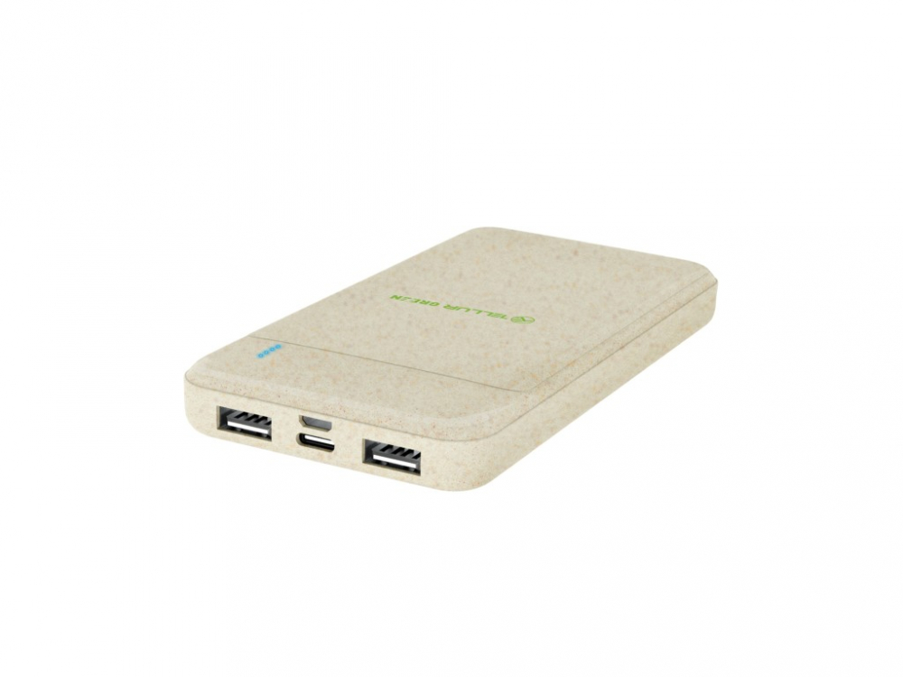 Baterie externă Tellur Green PD103 10000mAh 2xQC3.0 + PD 18W, crem [2]