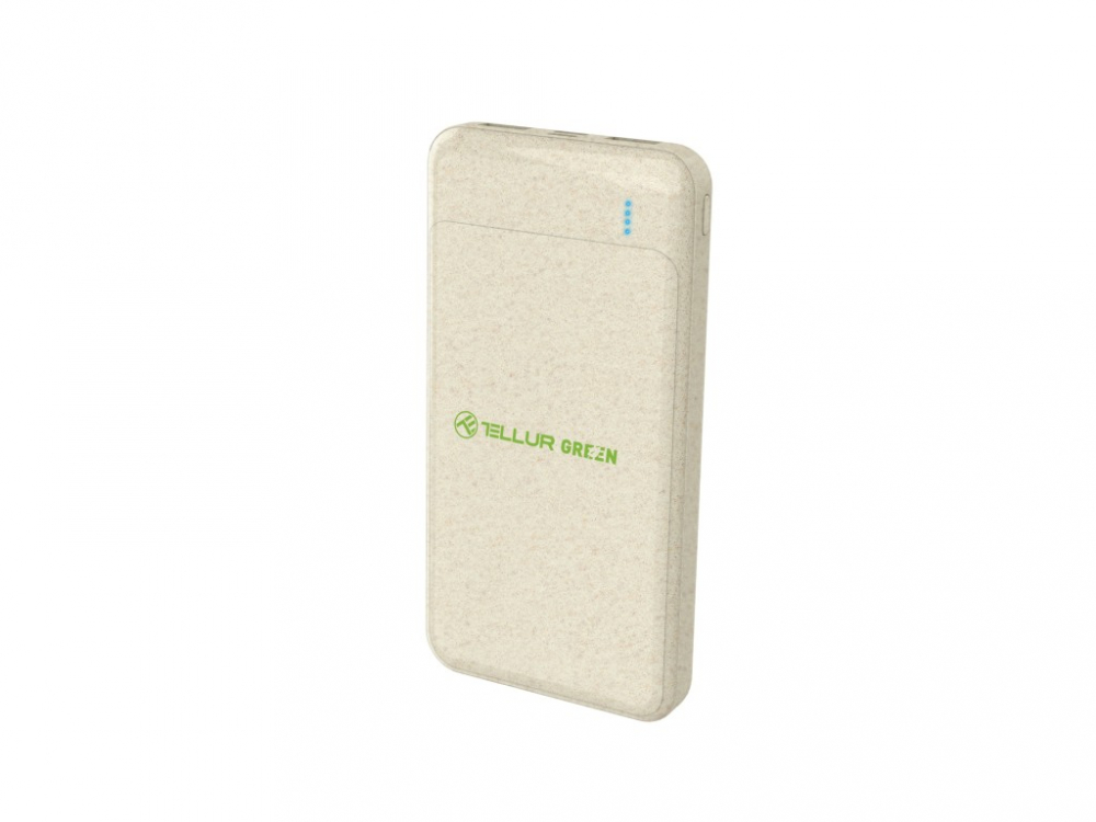 Baterie externă Tellur Green PD103 10000mAh 2xQC3.0 + PD 18W, crem [1]
