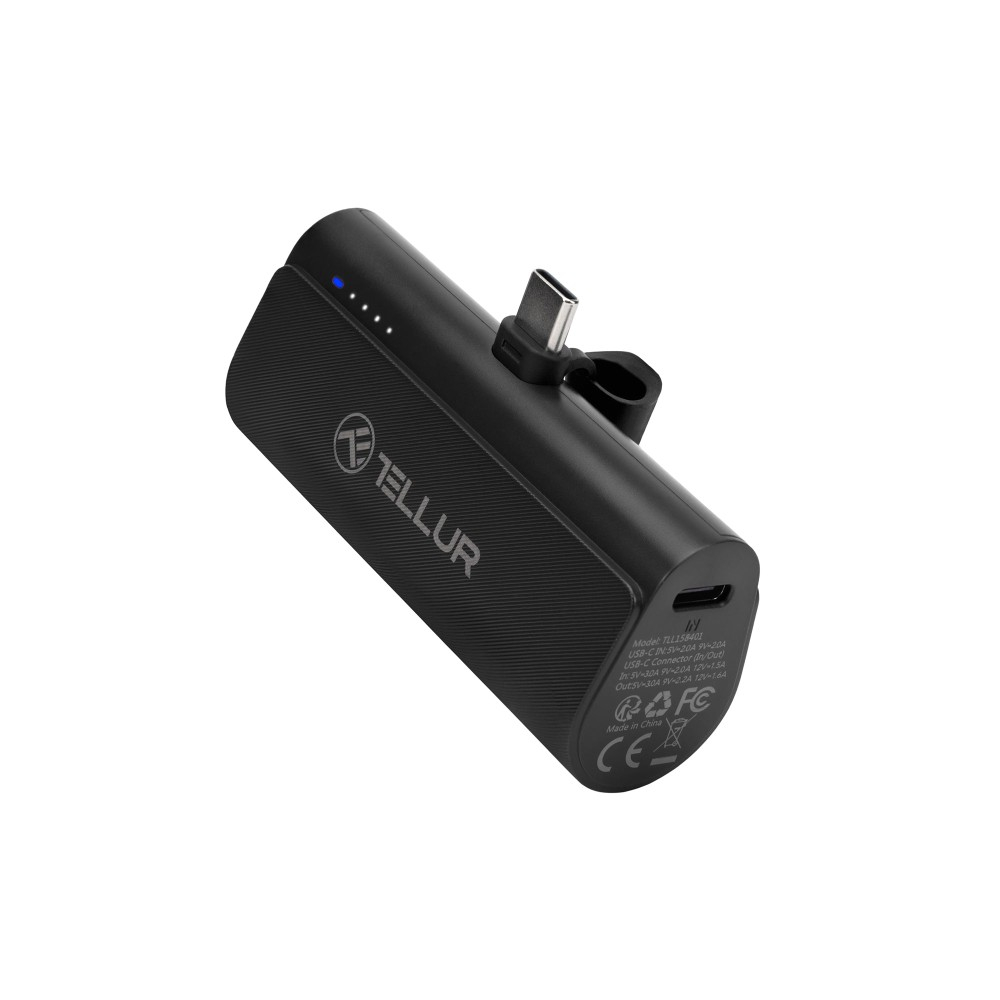Baterie externă Tellur PD201 5000mAh, QC3.0 18W + PD20W, USB-C, negru [11]