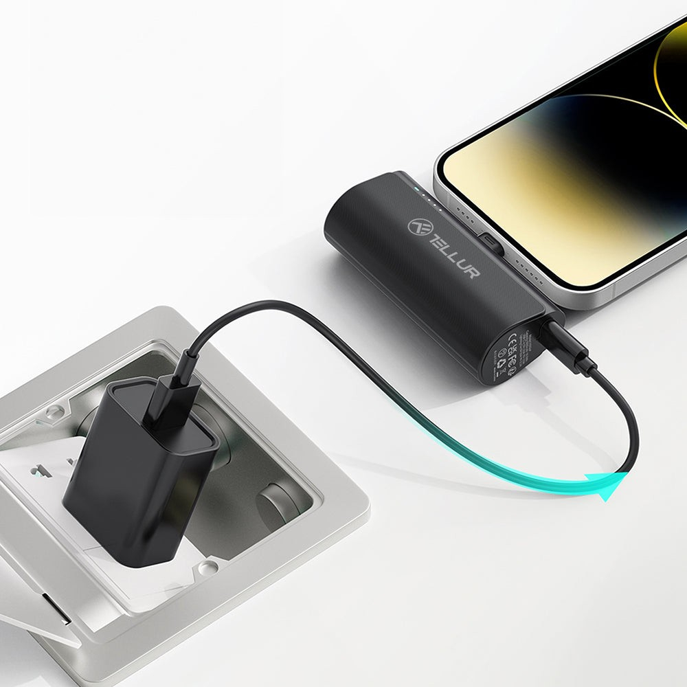 Baterie externă Tellur PD201 5000mAh, QC3.0 18W + PD20W, USB-C, negru [9]