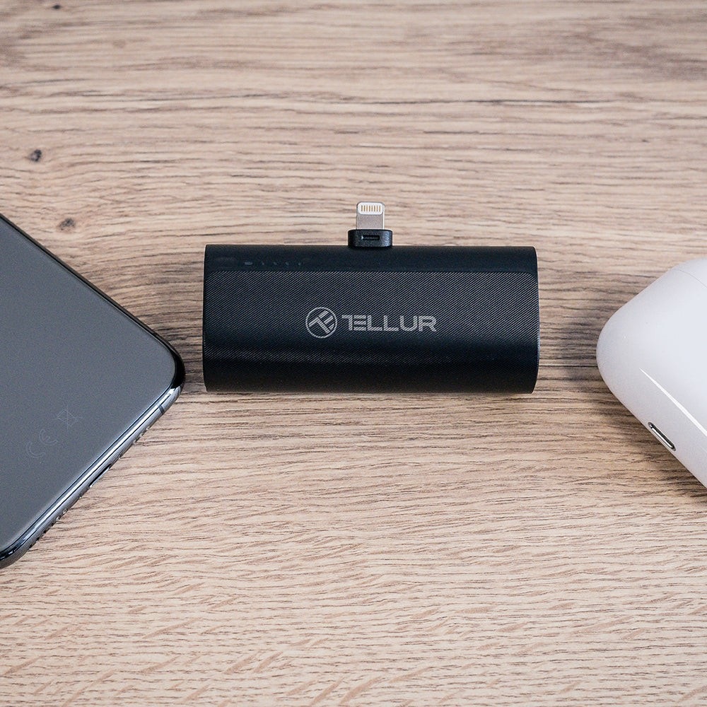 Baterie externă Tellur PD203 5000mAh, QC3.0 18W + PD20W, Lightning, negru [4]