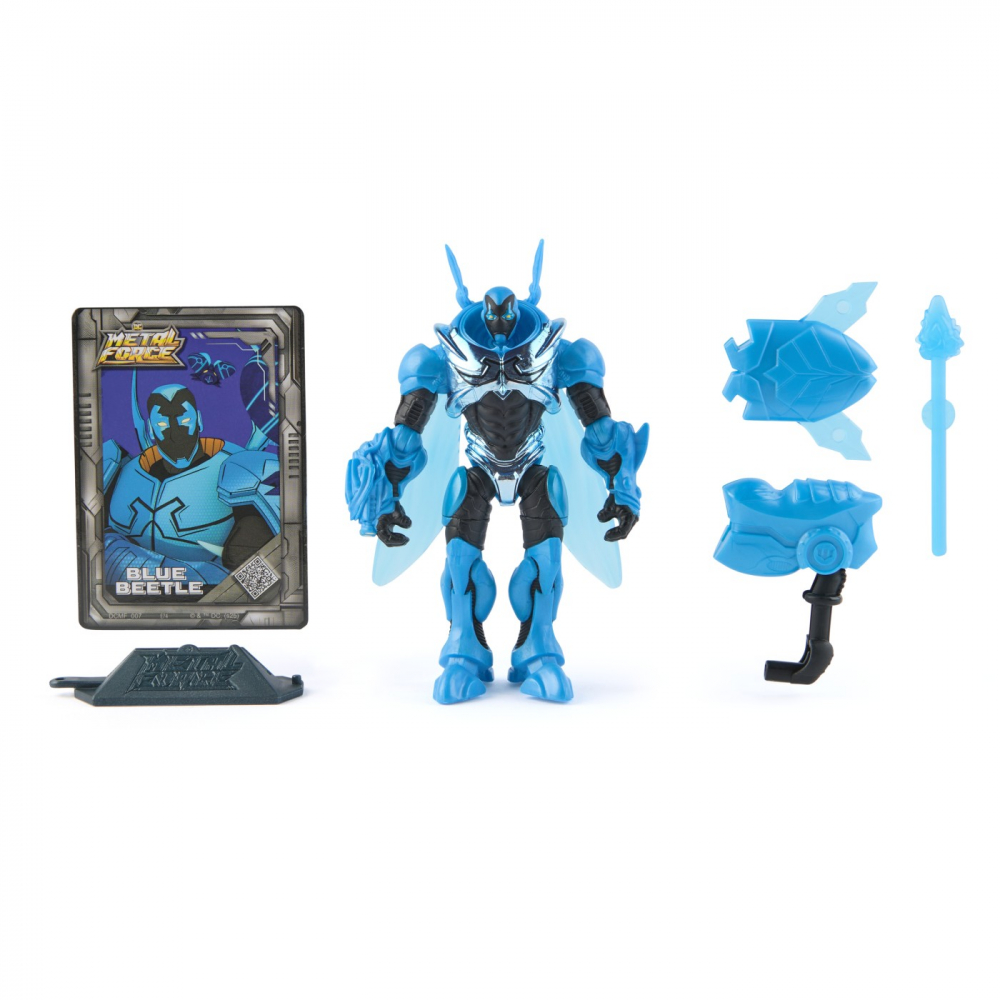 Batman dc eroii metal force figurina blue beetle 10cm, varsta de la 4 ani la 9 ani [2]