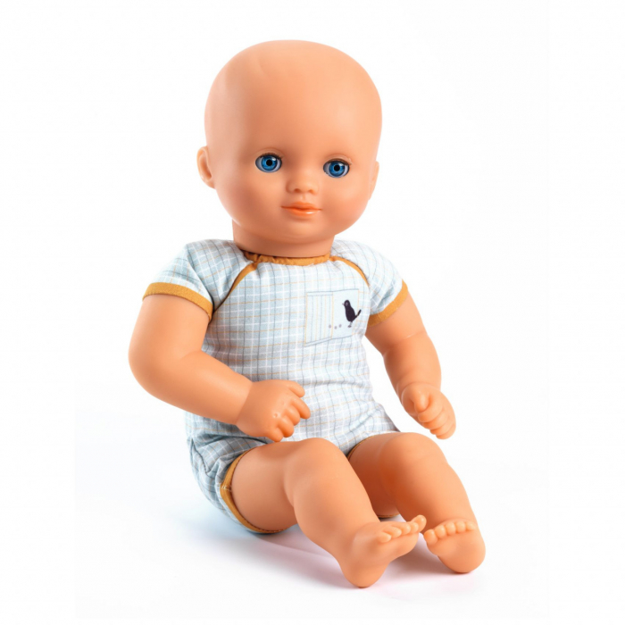 Papusa Bebelus cu hainute in dungi, 32 cm, Djeco, varsta 1 - 3 ani, Baiat, Fata [3]