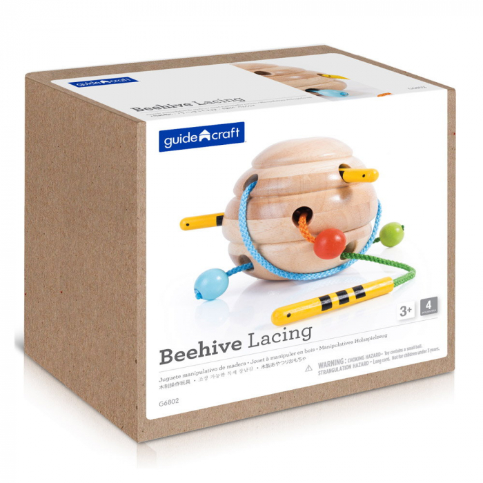 Beehive Lacing, joc cu siret din lemn, Guidecraft [5]
