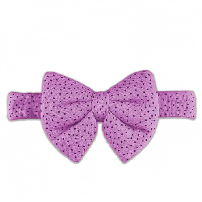 Bentita elastica cu fundita si buline, Accesorii par copii, Roz [2]