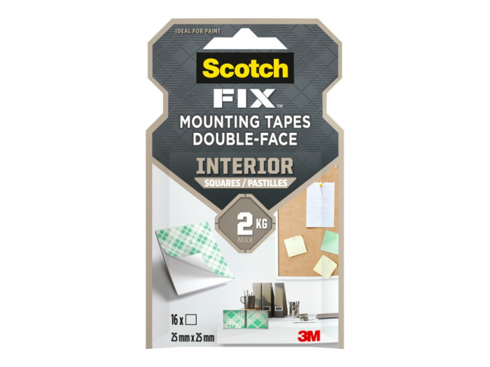 Benzi dublu adezive pretaiate montare interior, 16 bucăți/pachet, Scotch-Fix™ [2]
