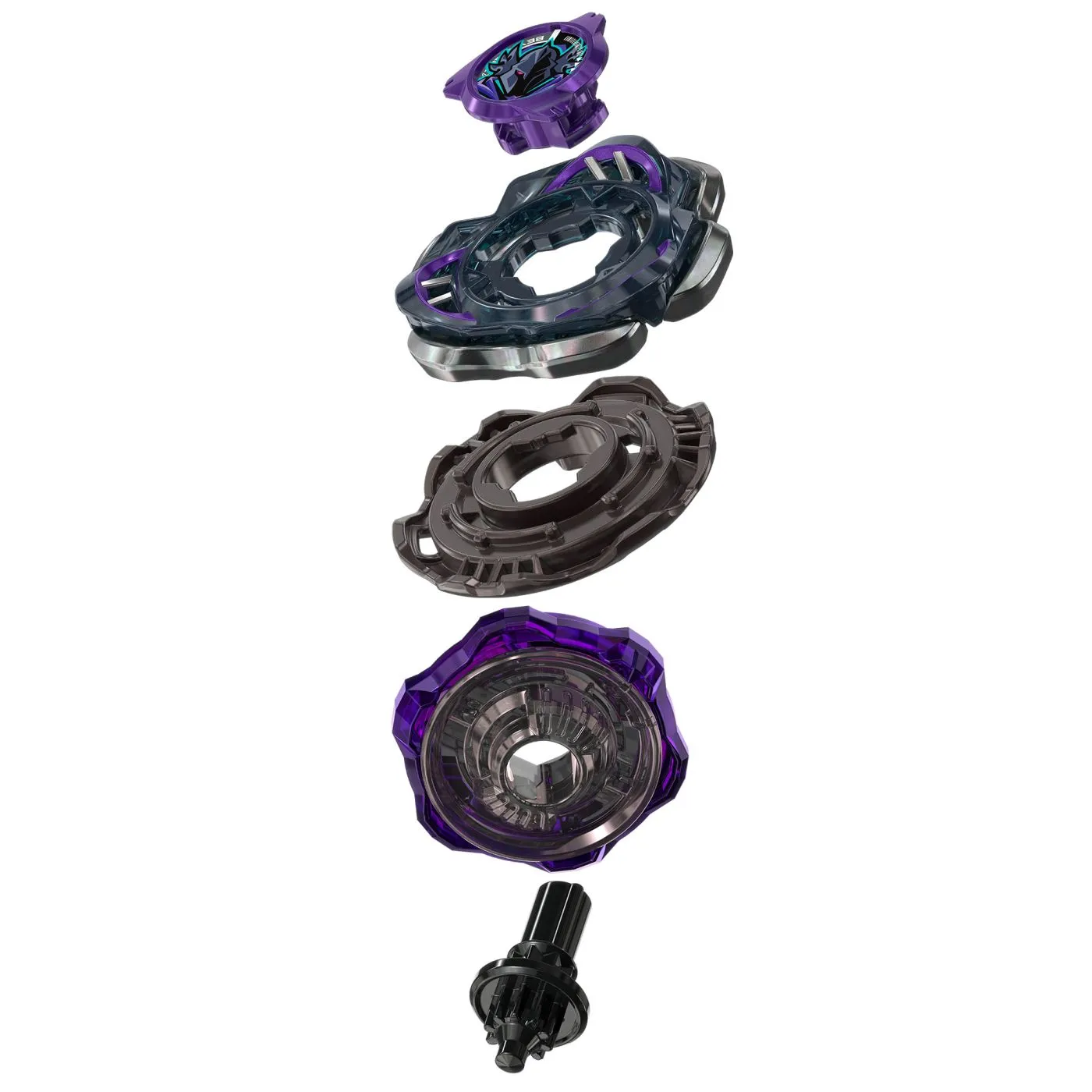 Beyblade x let it rip set lansator si roata dark perseus b 6-80w, copii varsta 8 ani pana la 12 ani [3]