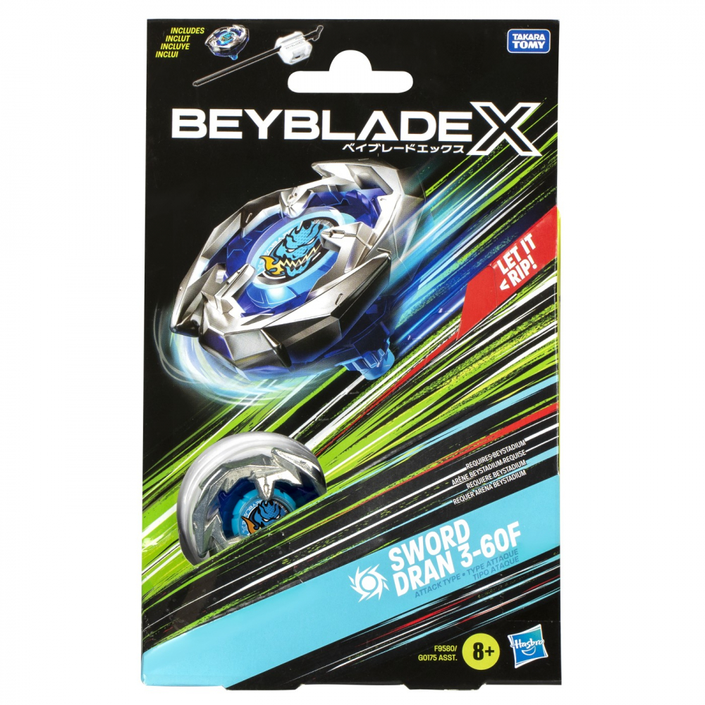 Beyblade x let it rip set lansator si roata sword dran 3-60f, varsta de la 8 ani la 14 ani [1]