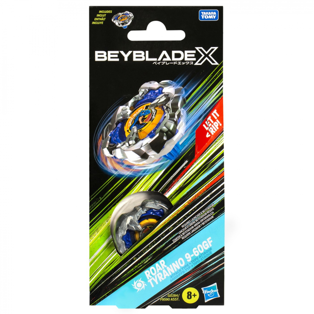 Beyblade x let it rip spirala roar tyranno 9-60gf, varsta de la 8 ani la 12 ani [1]