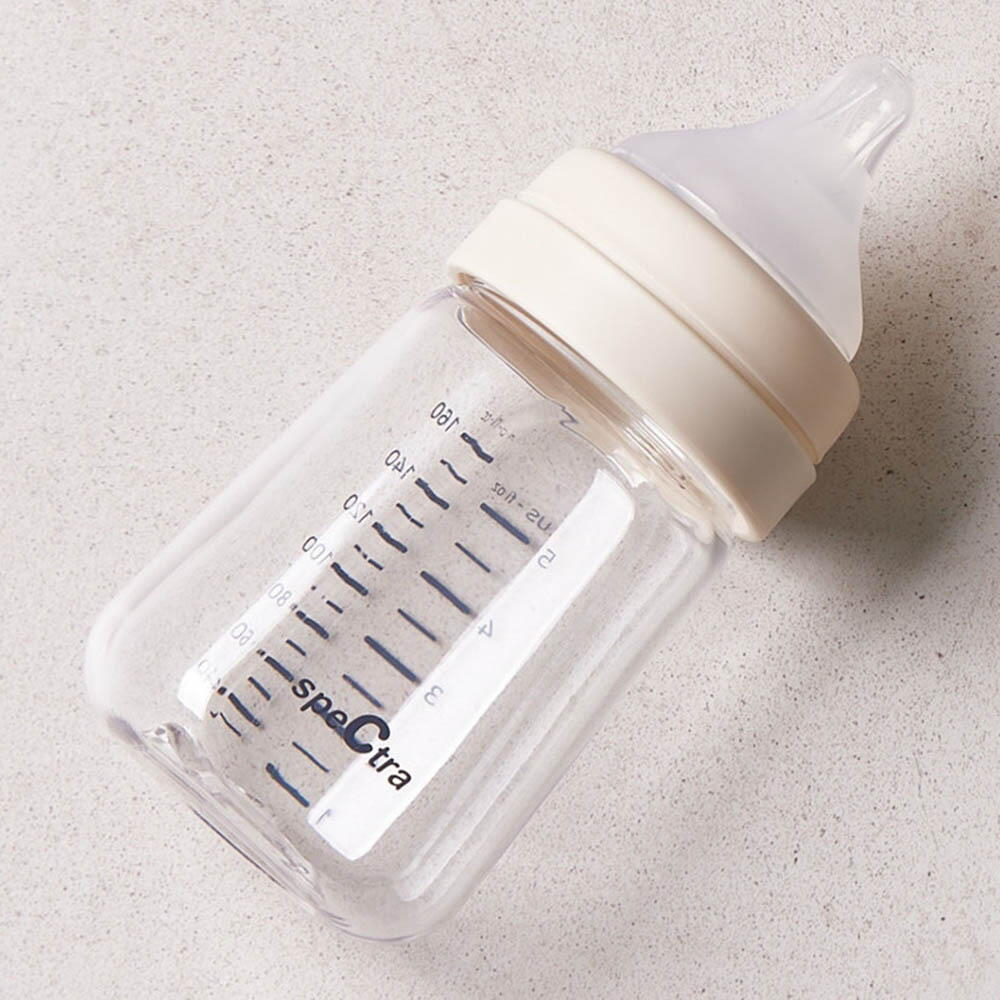 Biberon PA anticolici premium cu tetina S, crem (160 ml) [4]