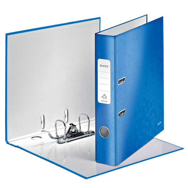 Biblioraft plastifiat 5.2 cm albastru metalizat wow leitz [2]