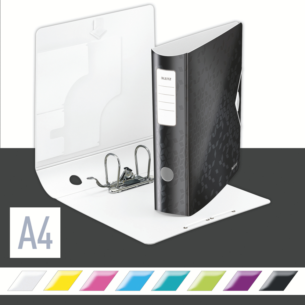 Biblioraft plastifiat 8.2 cm 180grade negru active wow leitz [2]
