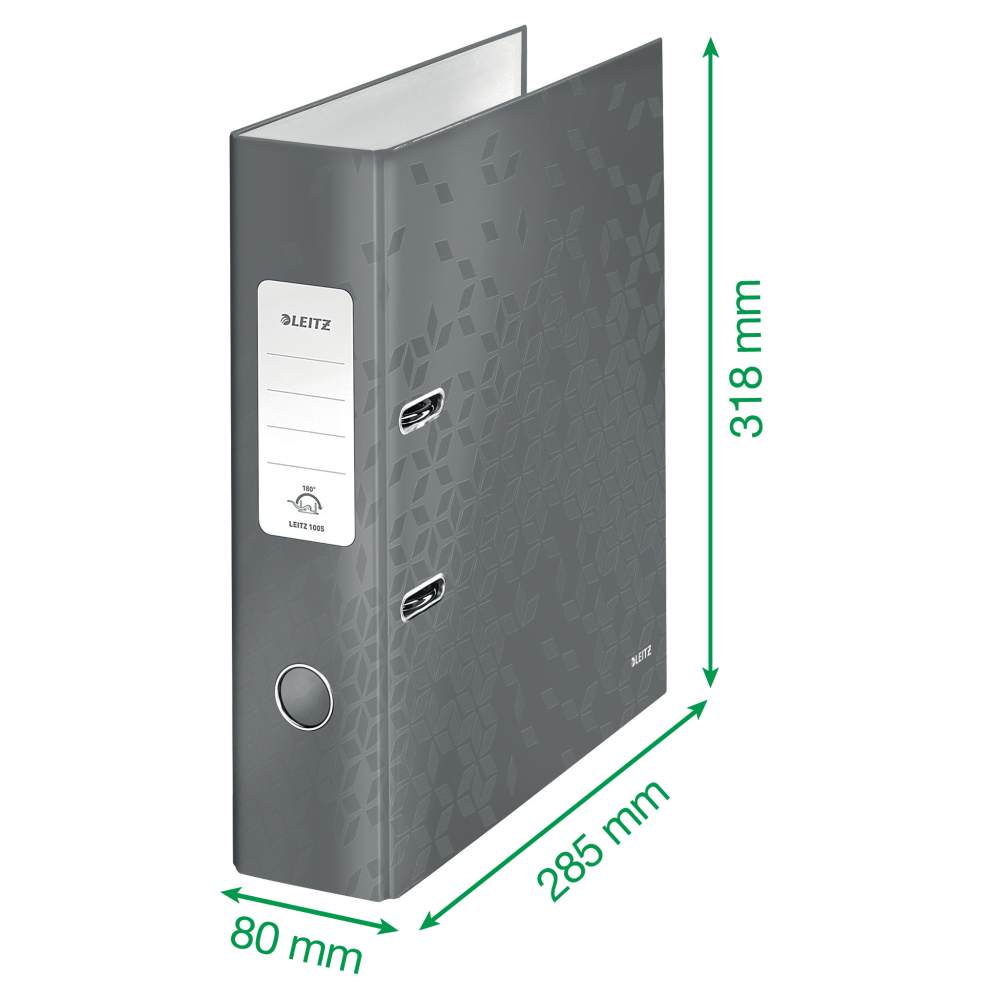 Biblioraft plastifiat 8 cm 180 grade rosu wow leitz [3]