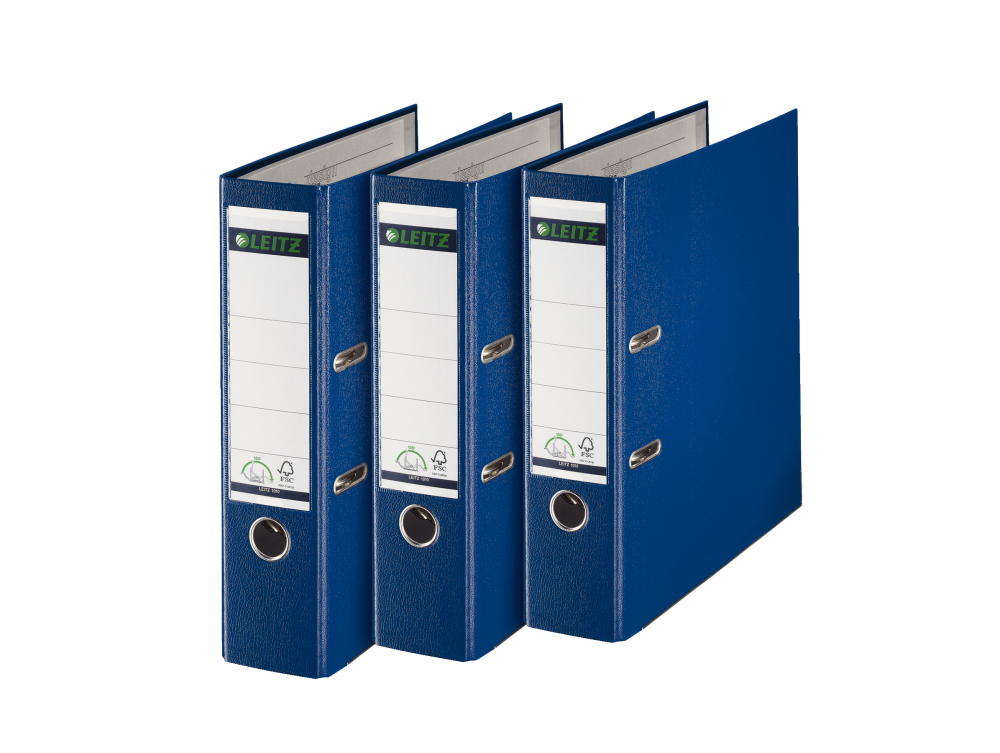 Biblioraft plastifiat 8cm 180grade albastru leitz [4]
