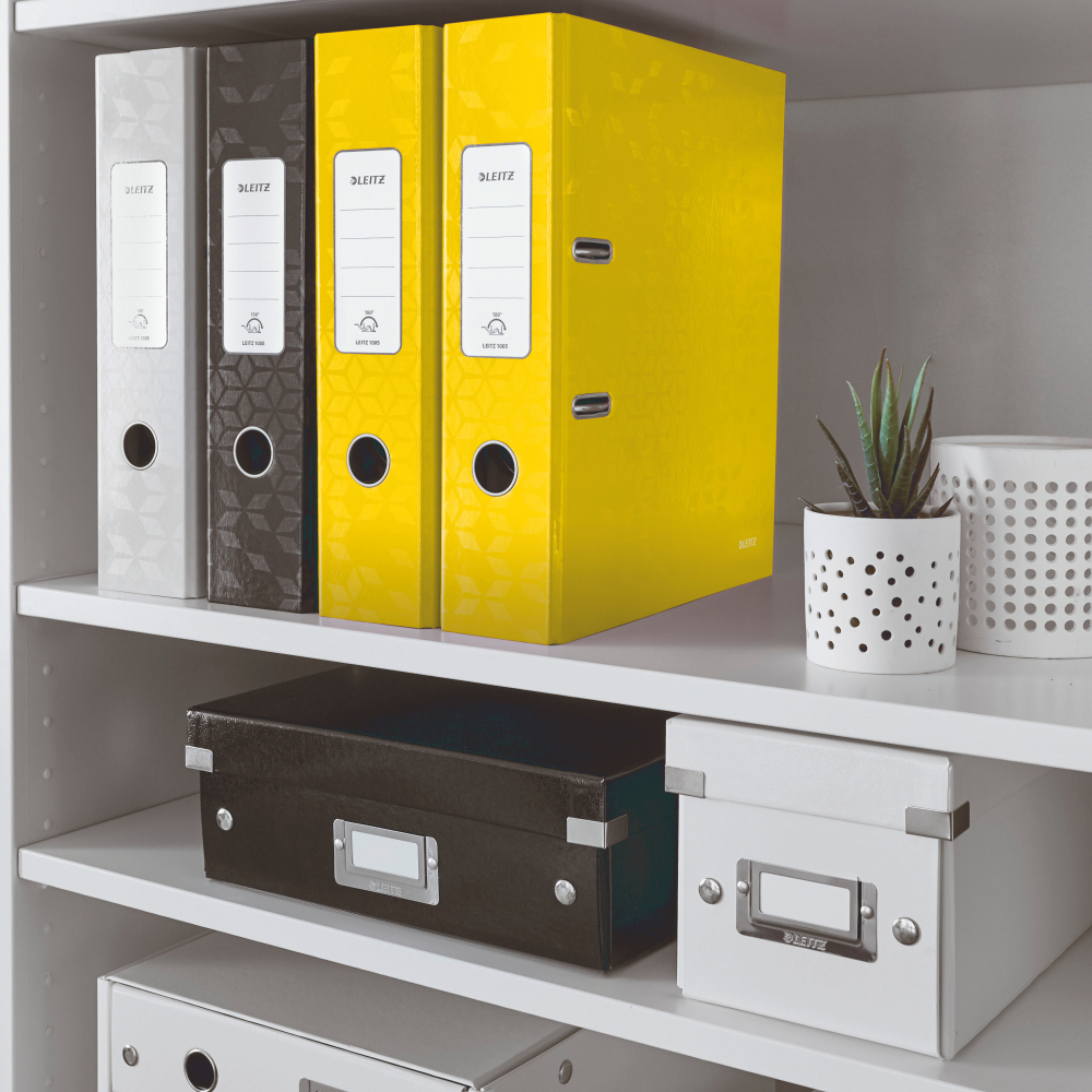 Biblioraft plastifiat 8cm 180grade galben wow leitz [3]